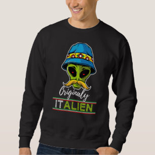 Italiaans Italiaans Alien Pun Italië Moustach Ital Trui