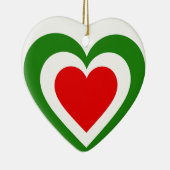 Italiaans Italië Vlag Heart Keramisch Ornament (Rechts)
