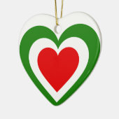 Italiaans Italië Vlag Heart Keramisch Ornament (Links)