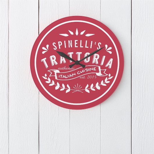 Italiaans Jouw naam Restaurant Logo Trattoria Grote Klok