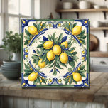 Italiaans Keramisch Citroen Tegel Blauw Majolica Tegeltje<br><div class="desc">Italiaans keramische tegel wit en blauw,  mediterrane keuken decor tegel,  Siciliaanse majolica tegel,  traditioneel blauw en wit keramisch patroon,  Amalfi kust keuken inspiratie,  decoratieve tegel ontwerp,  rustieke italiaanse backsplash,  majolica tegel kunst,  handgeschilderde keramische tegel mediterrane keuken esthetiek.</div>