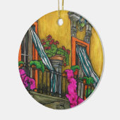 Italiaans keramisch keramisch kerstversiering op B Ornament (Links)