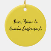 Italiaans keramisch keramisch kerstversiering op B Ornament (Achterkant)