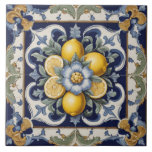 Italiaans Keramische Citroenen Tegel Blauw Wit Tegeltje<br><div class="desc">Italiaans keramische tegel wit en blauw,  mediterrane keuken decor tegel,  Siciliaanse majolica tegel,  traditioneel blauw en wit keramisch patroon,  Amalfi kust keuken inspiratie,  decoratieve tegel ontwerp,  rustieke italiaanse backsplash,  majolica tegel kunst,  handgeschilderde keramische tegel mediterrane keuken esthetiek</div>