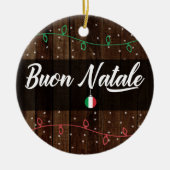 Italiaans kerst met vrolijkheid, Buon Natale Keramisch Ornament (Voorkant)