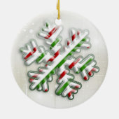 Italiaans kerstboomschilderij keramisch ornament (Achterkant)