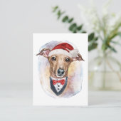 Italiaans kerstcadeau voor honden feestdagenkaart (Staand voorkant)