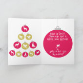 Italiaans kerstcadeautje met kerstcadeaus Red Faux Feestdagen Kaart (Binnen)