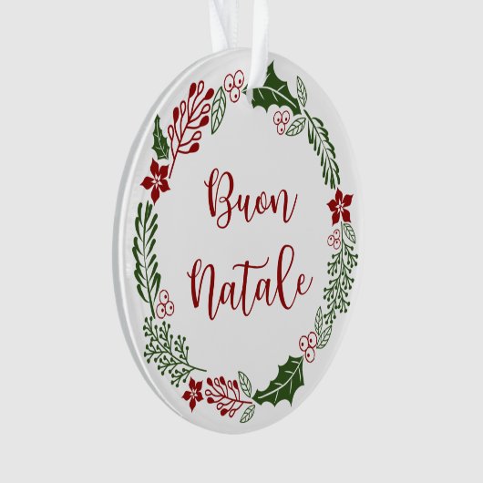 Italiaans kerstfeest, Buon Natale Ornament (voorkant)