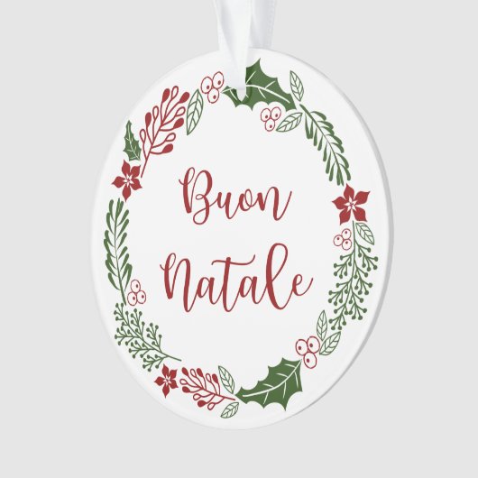 Italiaans kerstfeest, Buon Natale Ornament (voorkant)