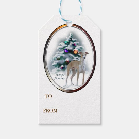 Italiaans kerstfeest cadeaulabel (Voorkant)