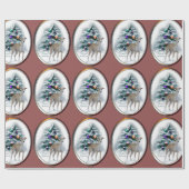 Italiaans kerstfeest cadeaupapier (Vlak)