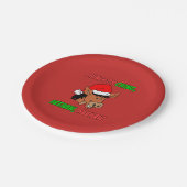 Italiaans kerstfeest Donkey Holiday Papieren Bordje (Gekanteld)
