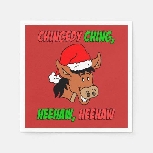 Italiaans kerstfeest Donkey Holiday Servet (Voorkant)