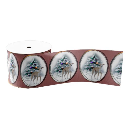 Italiaans kerstfeest grosgrain lint (Spoel)