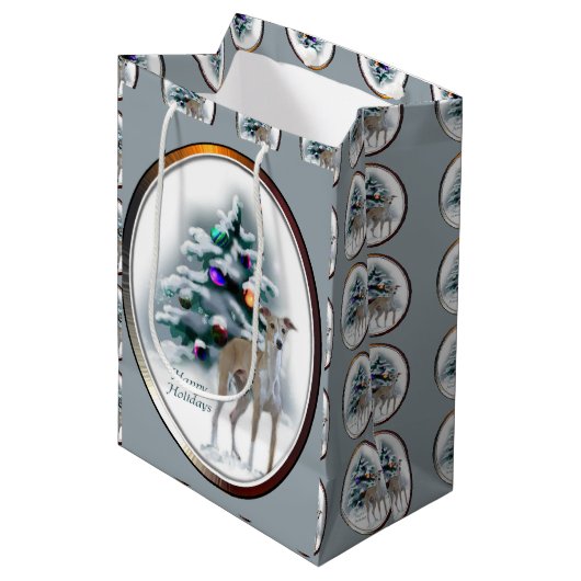 Italiaans kerstfeest medium cadeauzakje (Voorkant Gekanteld)