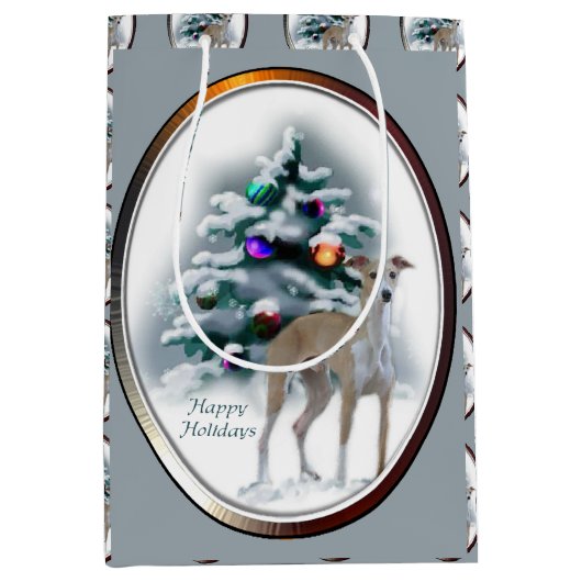 Italiaans kerstfeest medium cadeauzakje (Voorkant)