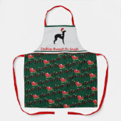 Italiaans kerstfeest met Greyhound  Schort (Voorkant)