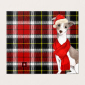 Italiaans kerstfeest met rood kerstfeest kaart (Buitenkant ongevouwen)