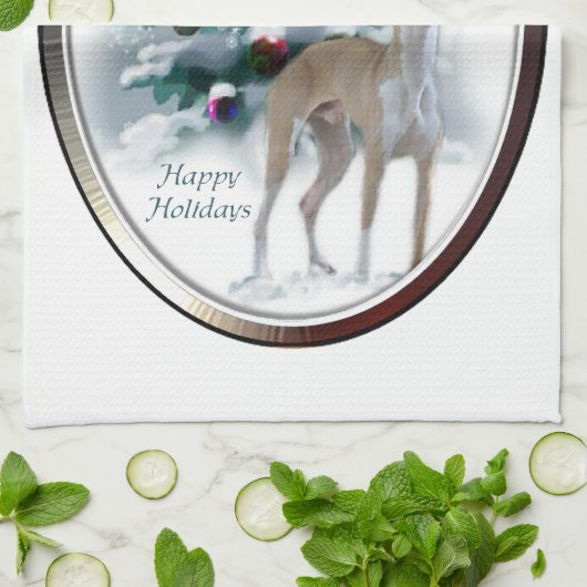 Italiaans kerstfeest theedoek (Gevouwen)