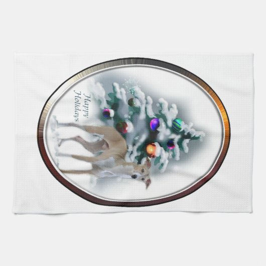 Italiaans kerstfeest theedoek (Horizontaal)