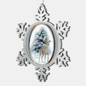 Italiaans kerstfeest tin sneeuwvlok ornament (Rechts)