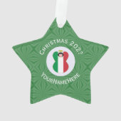 Italiaans kerstkerstmerk: Star Ornament (achterkant)