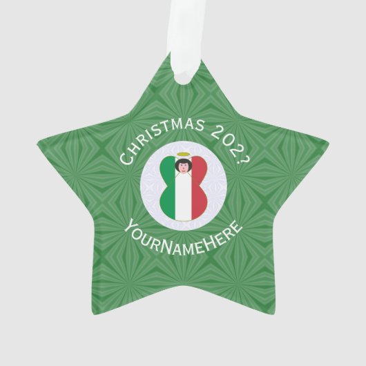 Italiaans kerstkerstmerk: Star Ornament (achterkant)