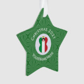 Italiaans kerstkerstmerk: Star Ornament (voorkant)