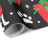 Italiaans kerstsierboom met grijze hond Mam Cadeaupapier (Rol Hoek)