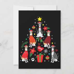 Italiaans kerstsierboom met grijze hond Mam Kaart