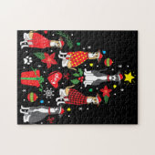 Italiaans kerstsierboom met grijze hond Mam Legpuzzel (Horizontaal)