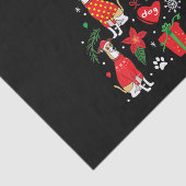 Italiaans kerstsierboom met grijze hond Mam Tissuepapier (Detail)