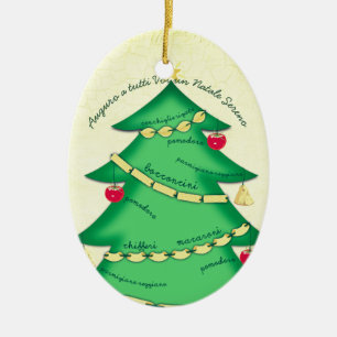 Italiaans kerstsieroosterse deegwaren keramisch ornament
