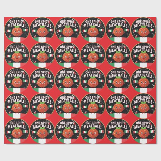 Italiaans kruidig gehaktbal design met Italiaanse  Cadeaupapier (Vlak)
