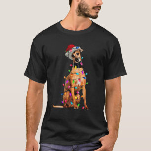 Italiaans kruidvat kerstlampjes met grijshond P T-shirt