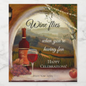 Italiaans kunsthaktoscop wijn etiket (Enkel label)