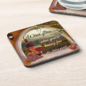 Italiaans kunstwijn in het Toscaanse landschap Bier Onderzetter (Linkerzijde)