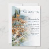 Italiaans kustafscheidsfeestje voor een vrijgezell kaart (Voorkant)