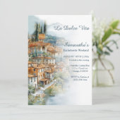 Italiaans kustafscheidsfeestje voor een vrijgezell kaart (Staand voorkant)