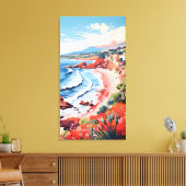 Italiaans kustdorp canvas wandkunst afdruk (Insitu (Woonkamer))