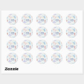 Italiaans kustvoedsel ronde sticker (Vel)