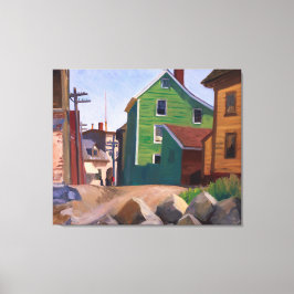 Italiaans kwartier, Gloucester | Edward Hopper | Canvas Afdruk