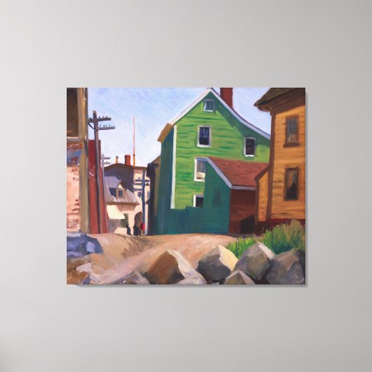 Italiaans kwartier, Gloucester | Edward Hopper | Canvas Afdruk (Voorkant)