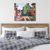 Italiaans Kwartier, Gloucester | Edward Hopper | Canvas Afdruk (Insitu (Slaapkamer))