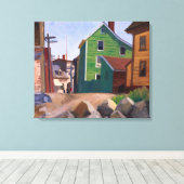 Italiaans Kwartier, Gloucester | Edward Hopper | Canvas Afdruk (Insitu (Houten vloer))