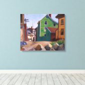 Italiaans kwartier, Gloucester | Edward Hopper | Canvas Afdruk (Insitu (Houten vloer))