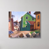 Italiaans kwartier, Gloucester | Edward Hopper | Canvas Afdruk (Voorkant)