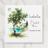 Italiaans La Dolce Vita Bruidsfeest Bedankjes Labels (Voorkant)