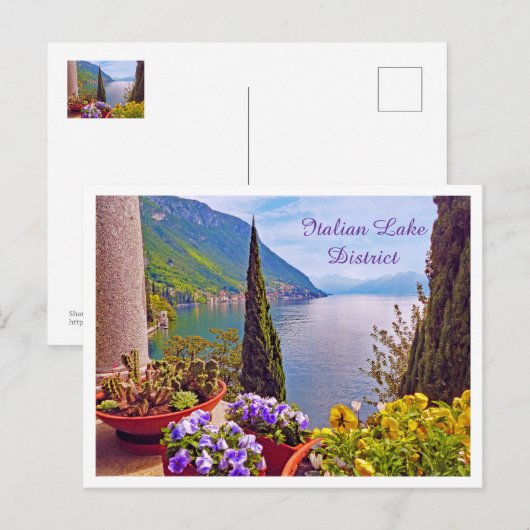 Italiaans Lake District Briefkaart (Voorkant / Achterkant)